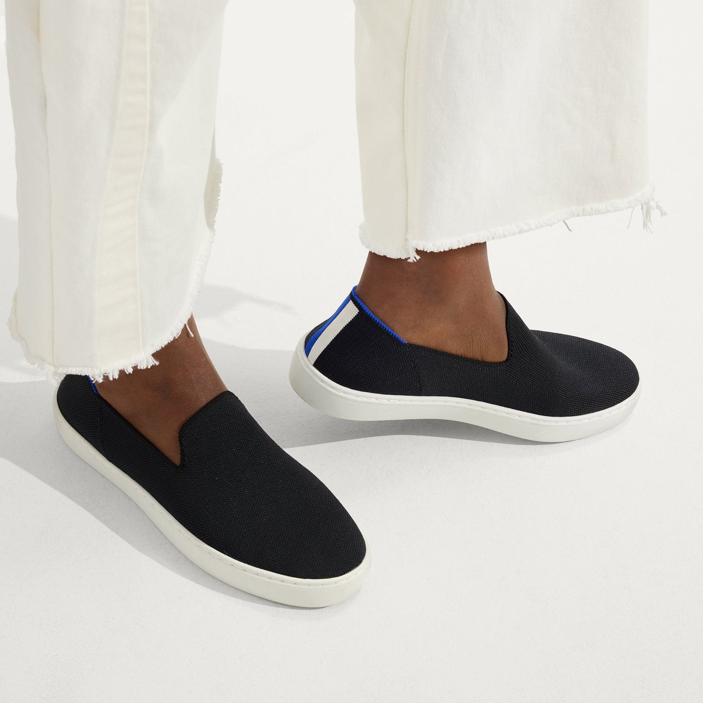 Rothy's The Original Slip On Sneaker in Black Solid