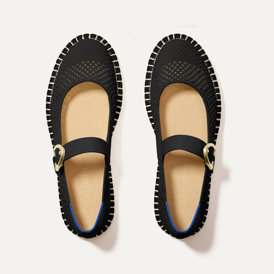 Rothy's The Espadrille Mary Jane in Black