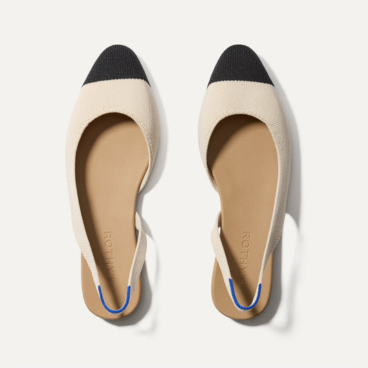 Rothy's The Almond Slingback in Conch Captoe