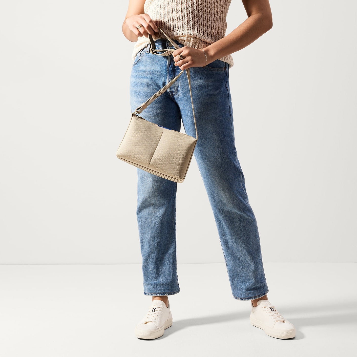 Rothy's The Casual Crossbody in Parchment