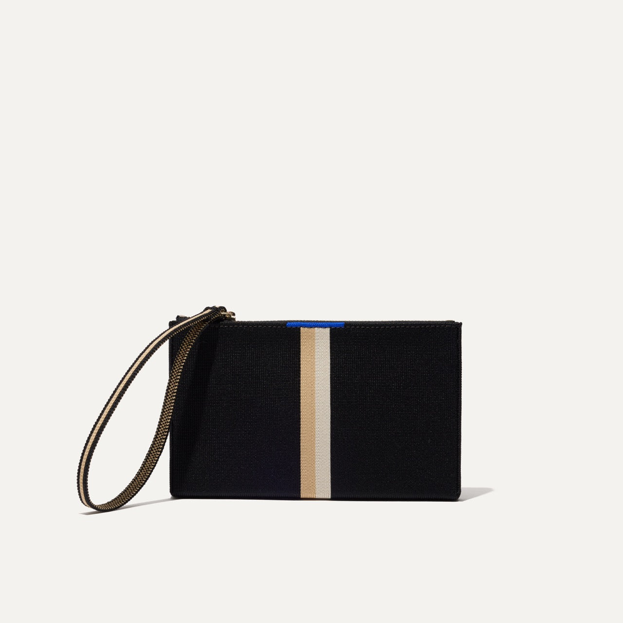 Rothy's Wallet Wristlet in Black Portobello Stripe
