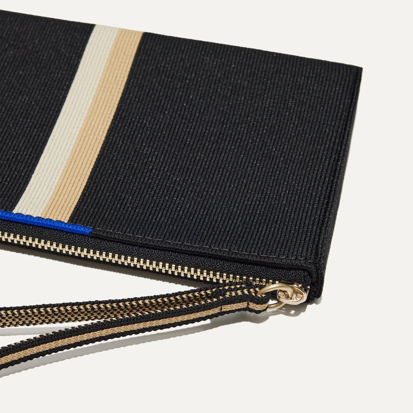 Rothy's Wallet Wristlet in Black Portobello Stripe