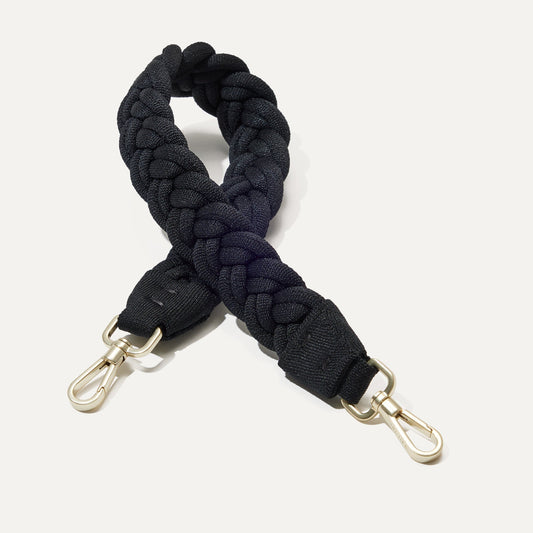 Rothy's The Shoulder Strap in Black Braid