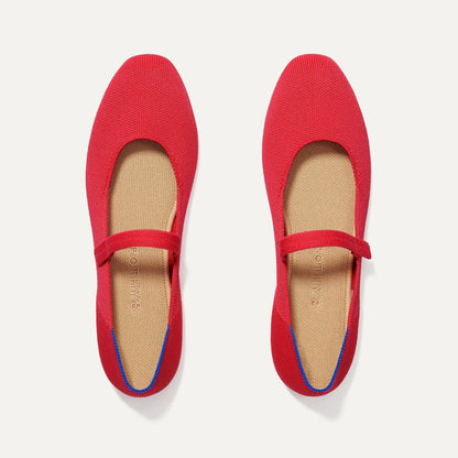 Rothy's The Square Mary Jane in Lollipop Red