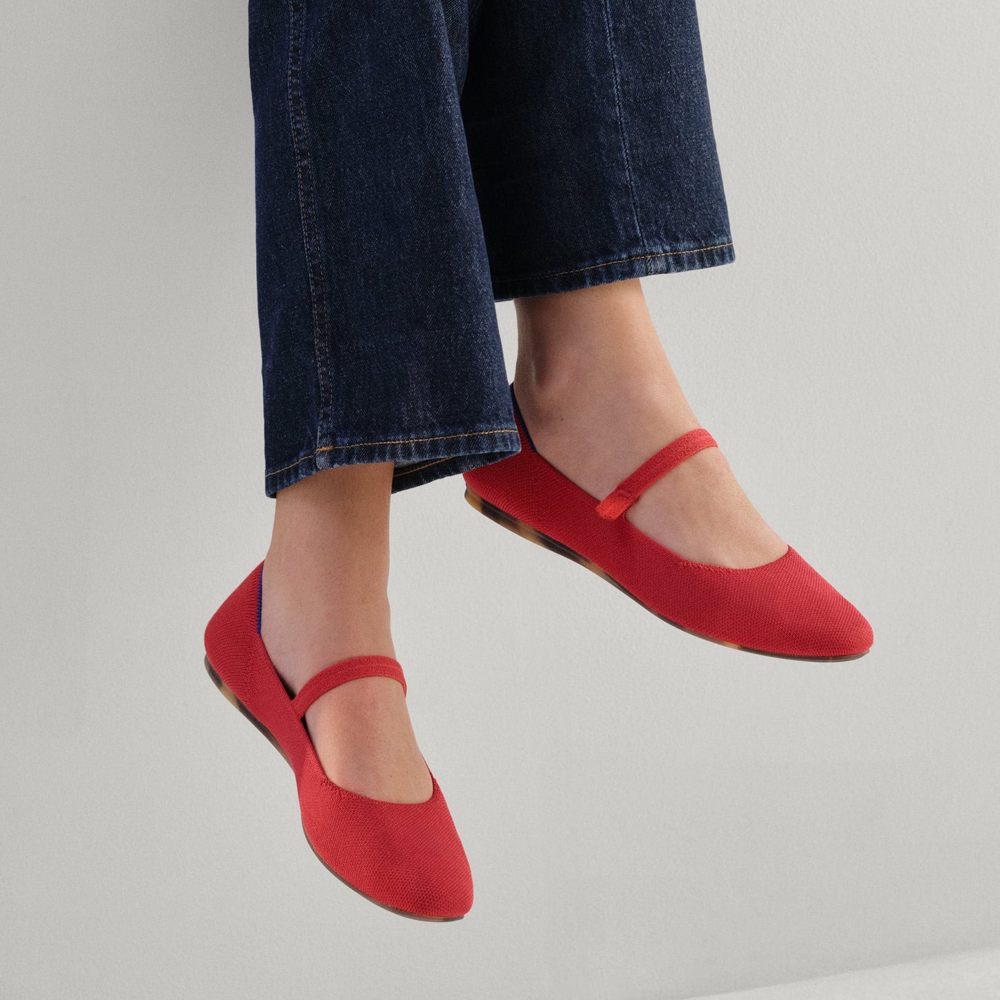Rothy's The Square Mary Jane in Lollipop Red