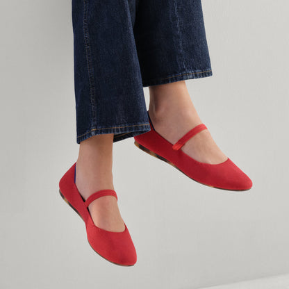 Rothy's The Square Mary Jane in Lollipop Red