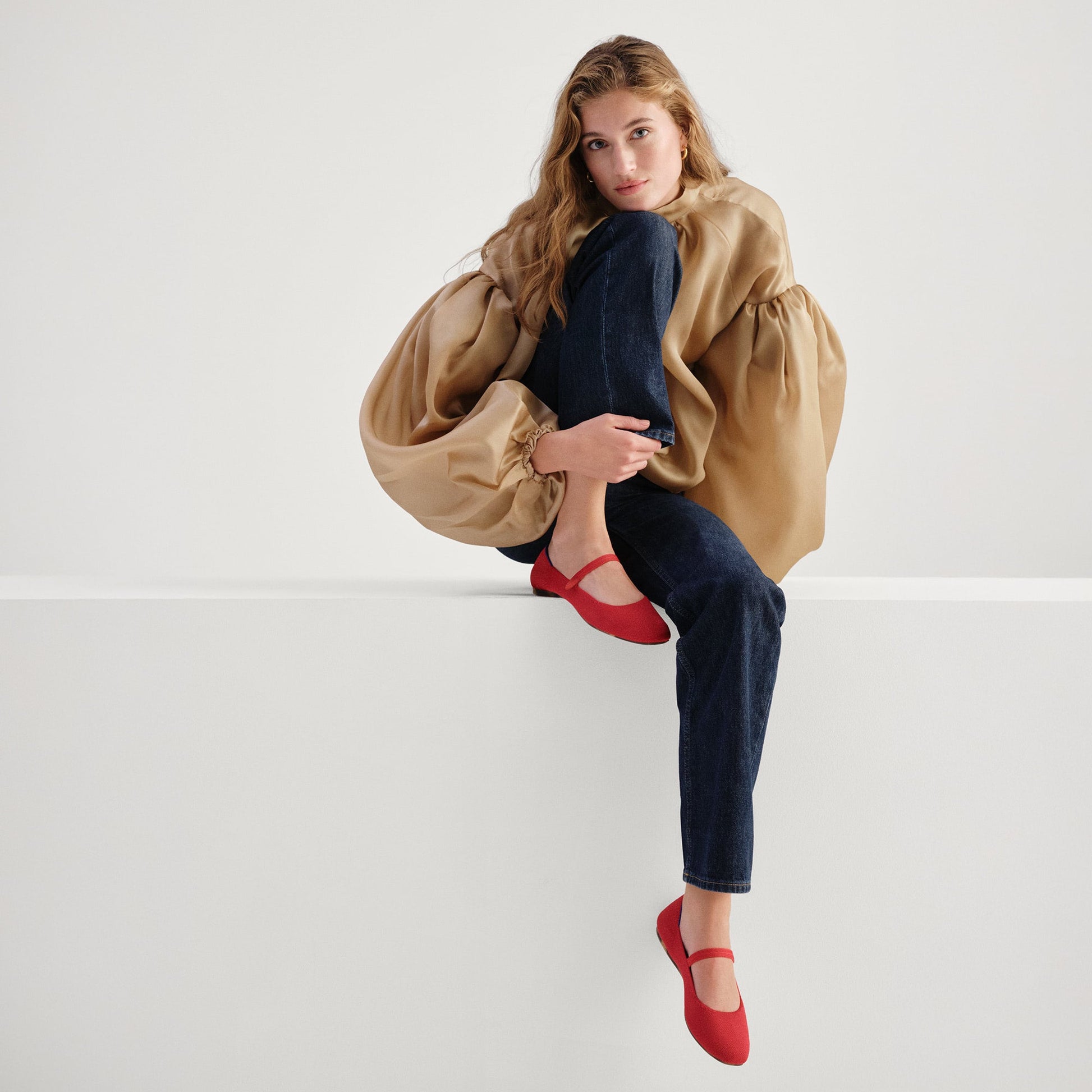Rothy's The Square Mary Jane in Lollipop Red