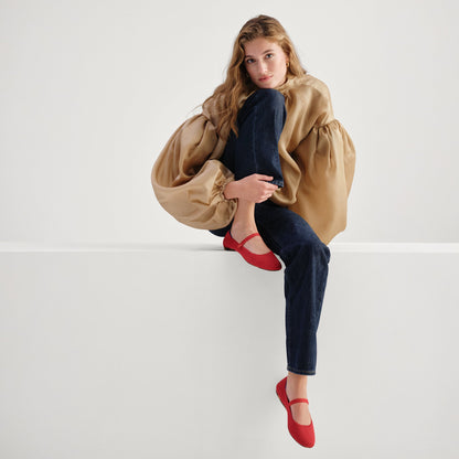 Rothy's The Square Mary Jane in Lollipop Red
