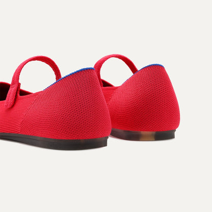 Rothy's The Square Mary Jane in Lollipop Red