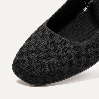 Rothy's The Max Square Mary Jane in Black Sand