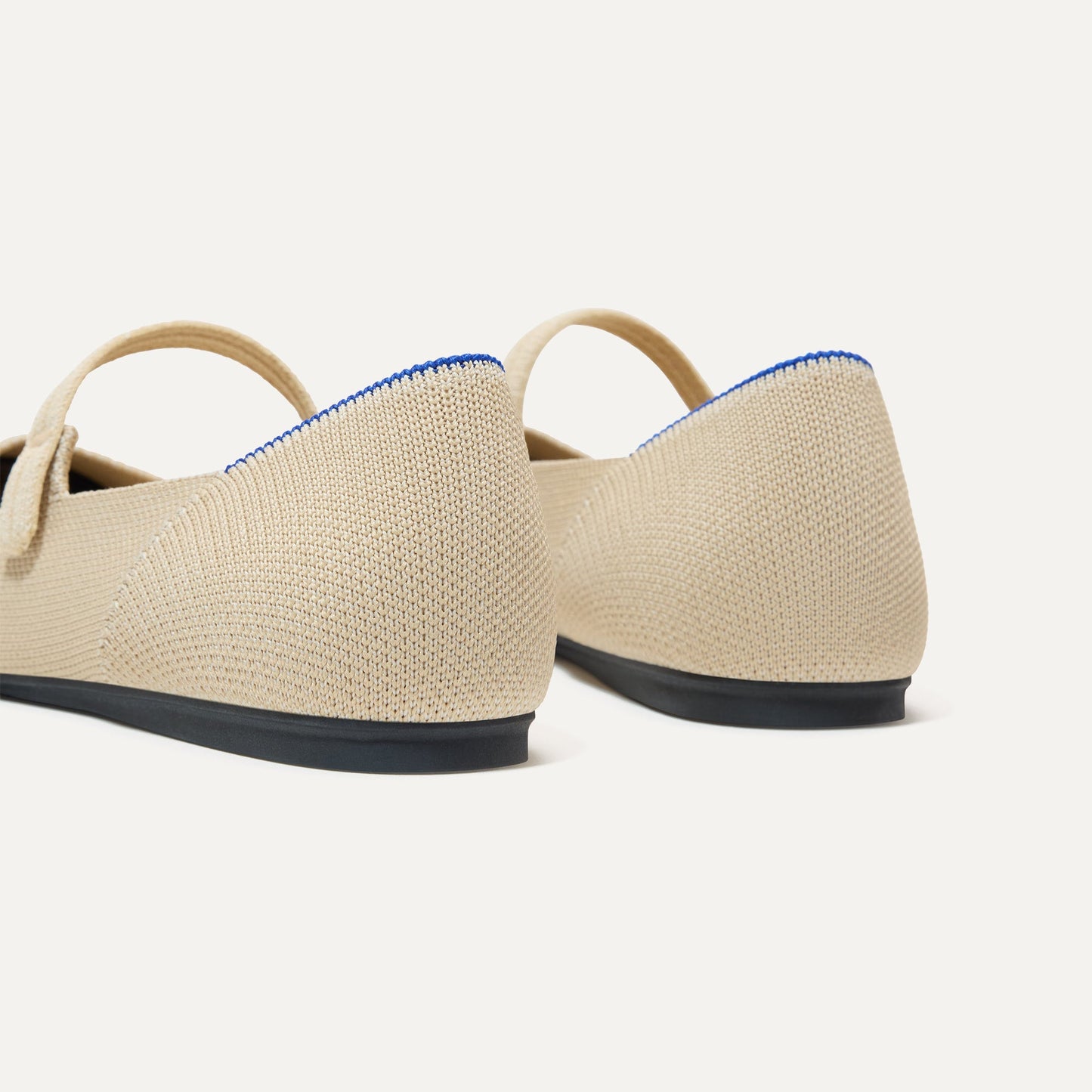 Rothy's The Square Mary Jane in Cream Captoe