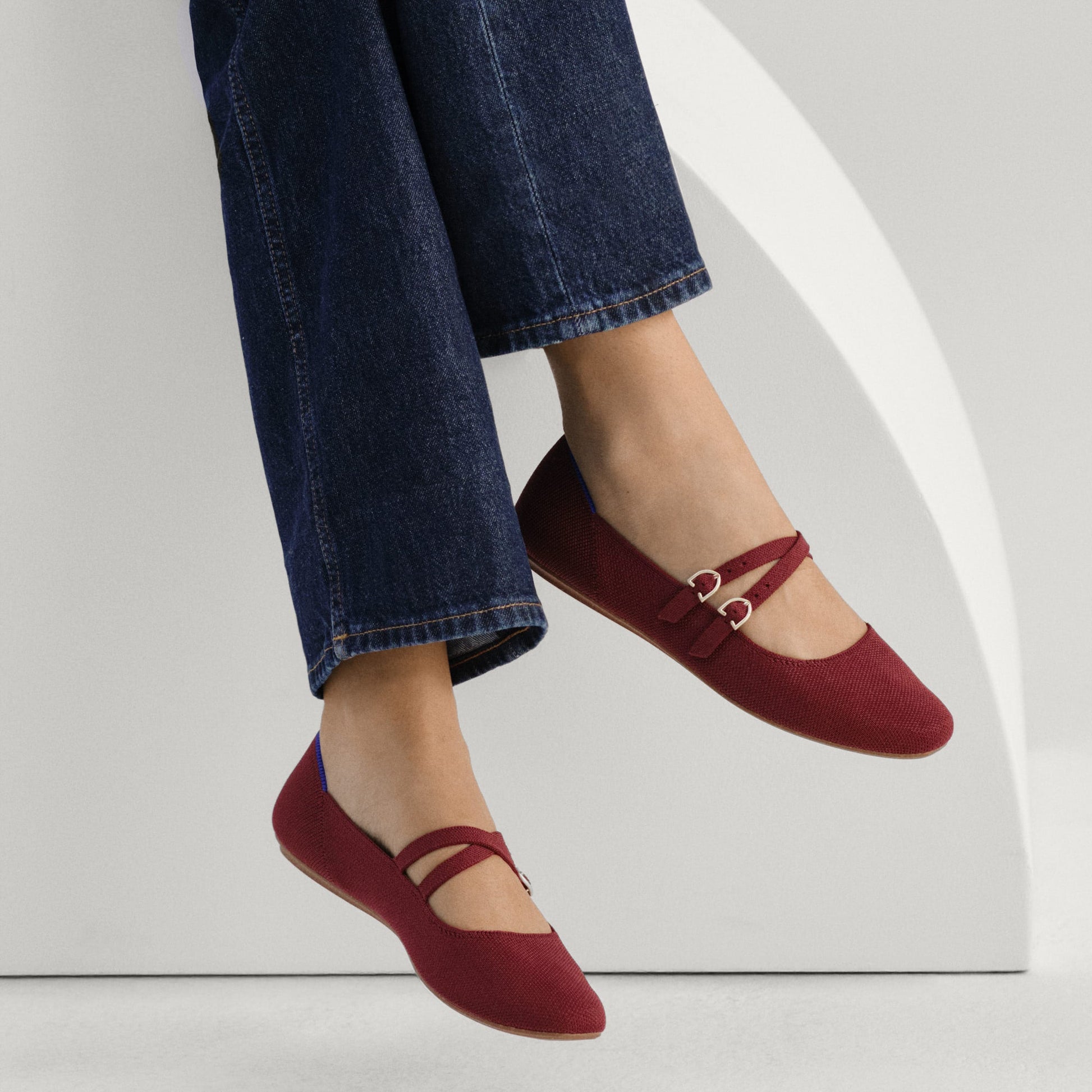 Rothy's The Double Buckle Mary Jane in Cabernet