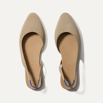 Rothy's The Almond Slingback in Metallic Prosecco