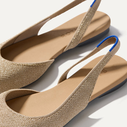 Rothy's The Almond Slingback in Metallic Prosecco