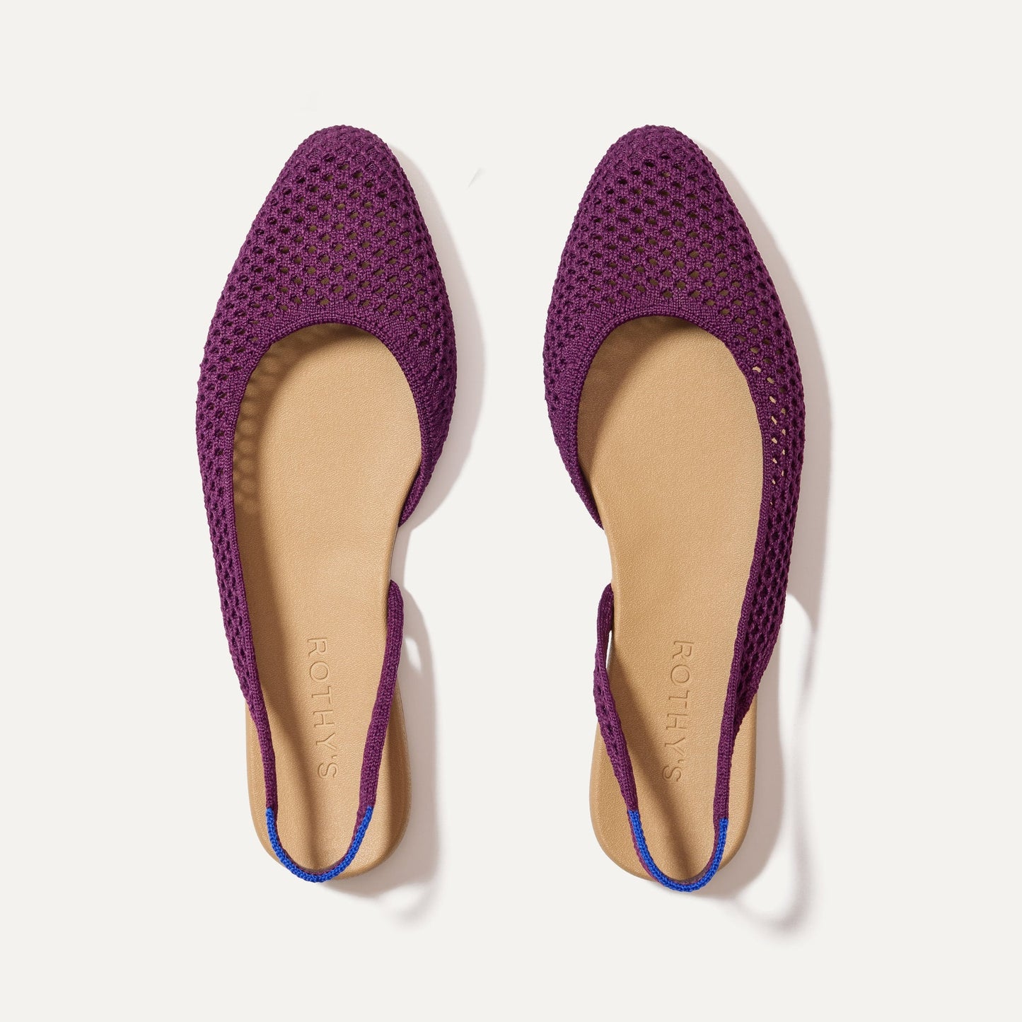 Rothy's The Almond Slingback in Plum Mesh