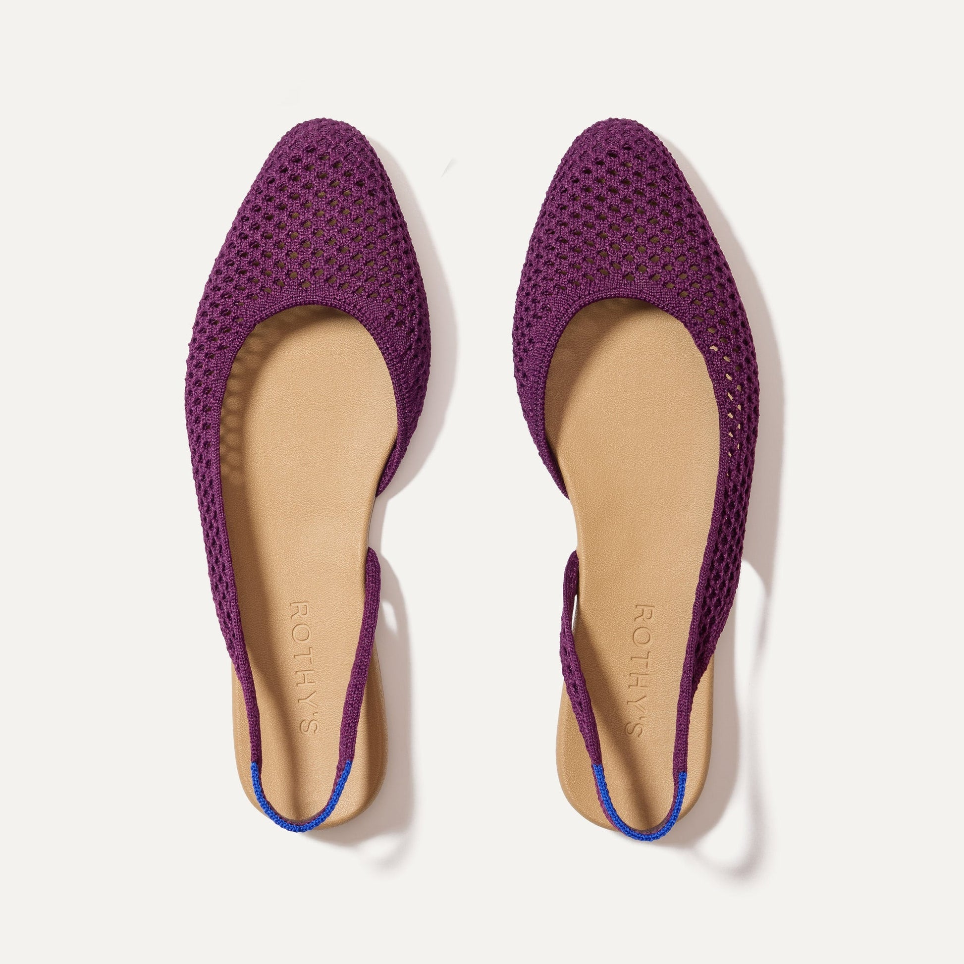 Rothy's The Almond Slingback in Plum Mesh