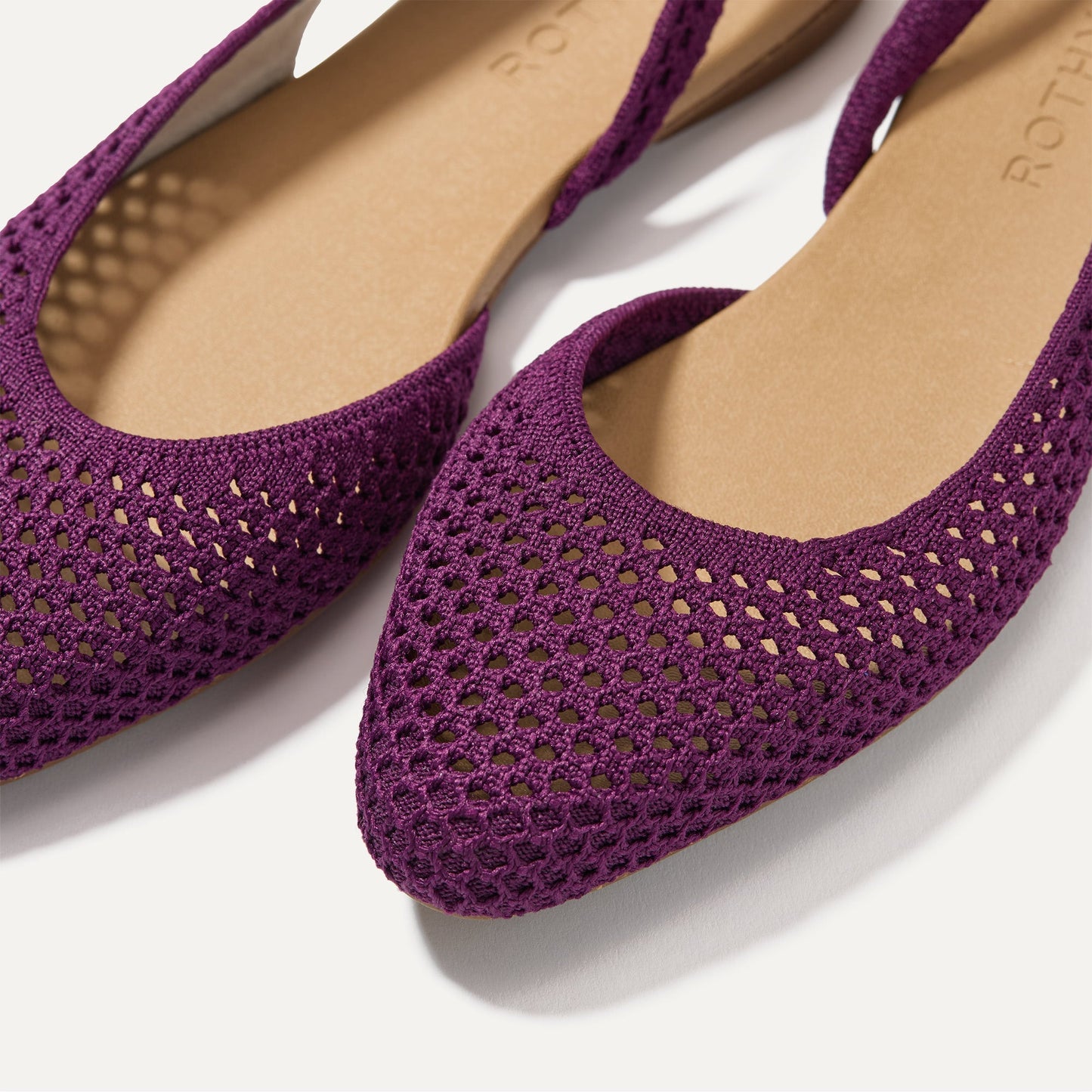 Rothy's The Almond Slingback in Plum Mesh