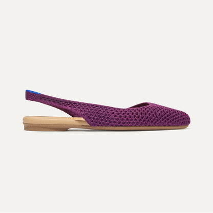 Rothy's The Almond Slingback in Plum Mesh