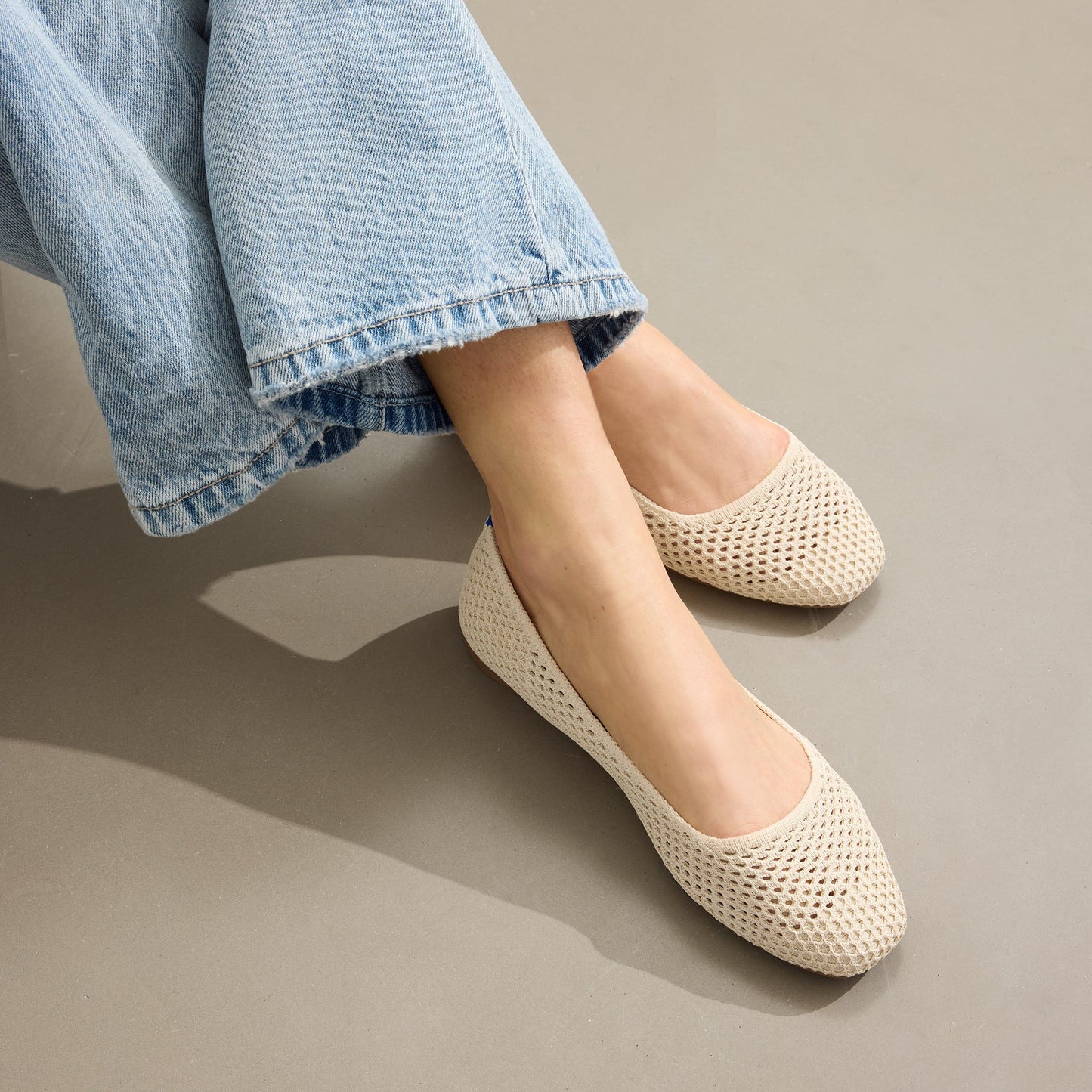 Rothy's The Max Square in Off White Mesh