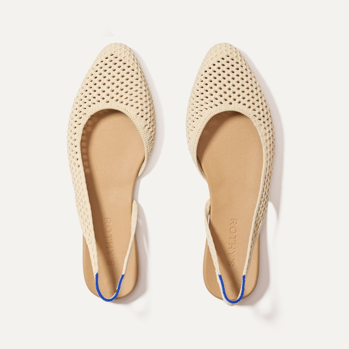 Rothy's The Almond Slingback in Off White Mesh