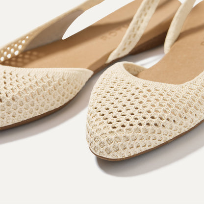 Rothy's The Almond Slingback in Off White Mesh