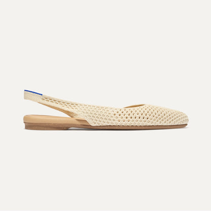 Rothy's The Almond Slingback in Off White Mesh