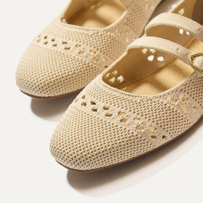 Rothy's The Double Buckle Mary Jane in Powder Crochet
