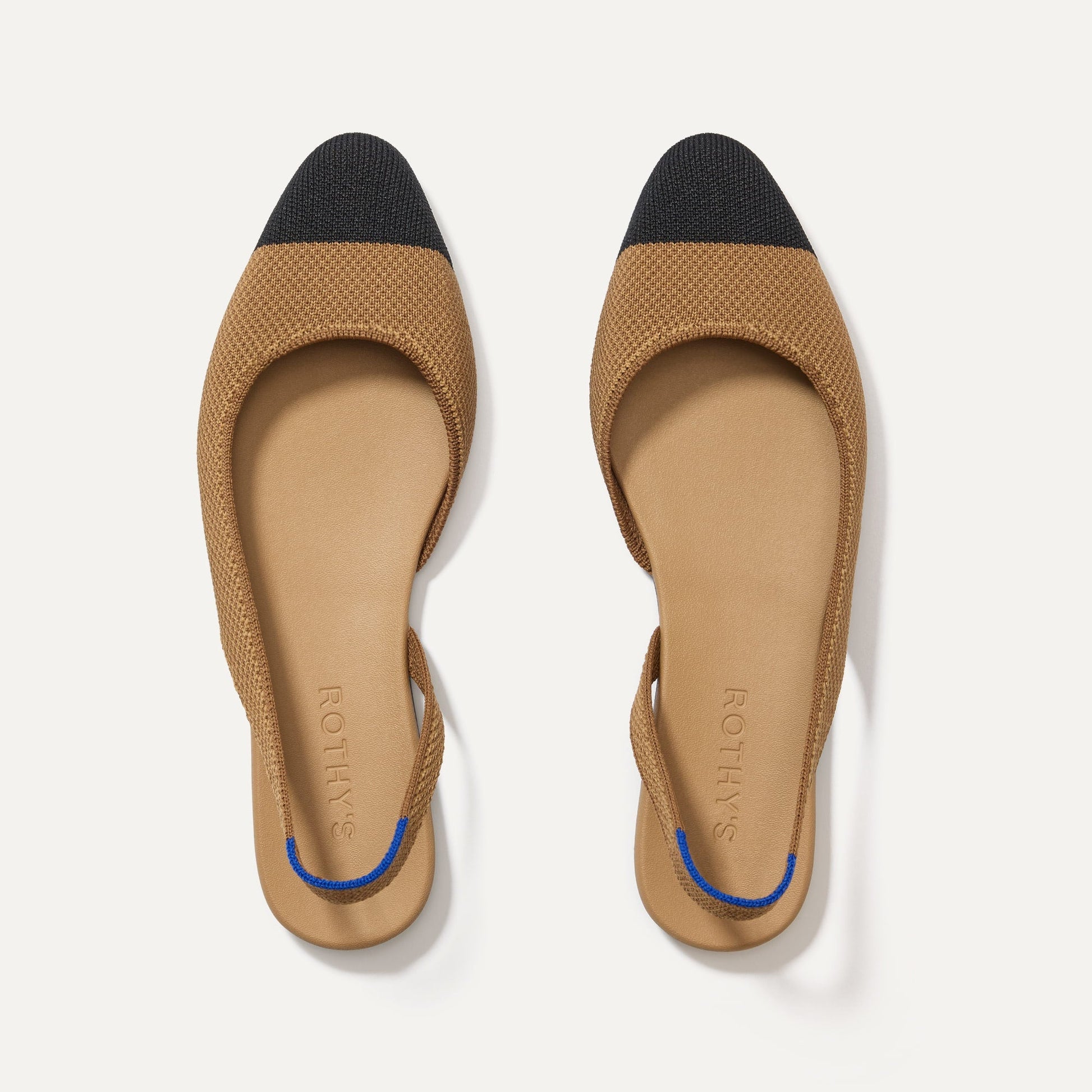 Rothy's The Almond Slingback in Tawny Captoe