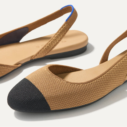 Rothy's The Almond Slingback in Tawny Captoe