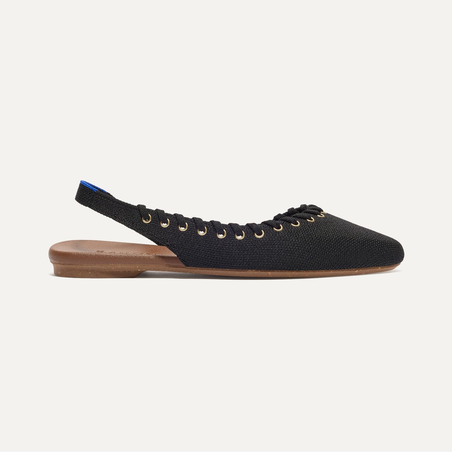 Rothy's The Almond Slingback in Eyelet Black