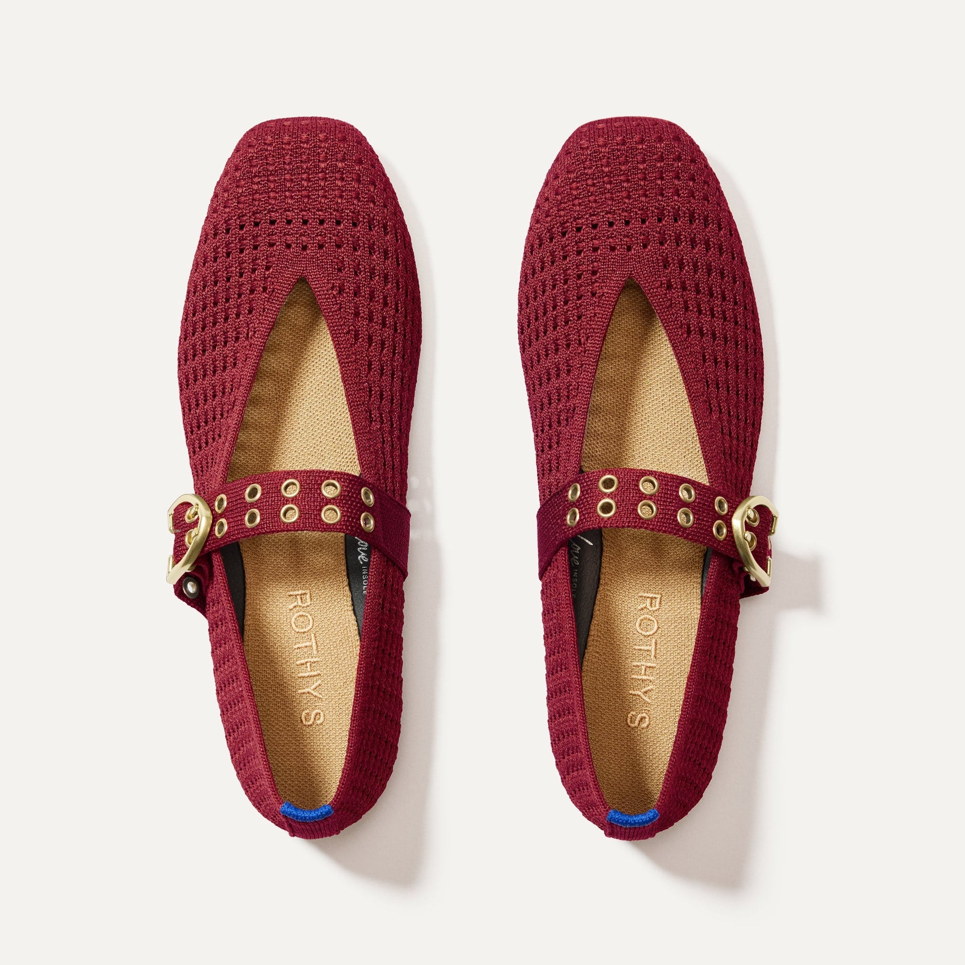 Rothy's The Max Buckle Mary Jane in Ruby Mesh