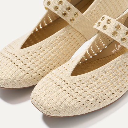 Rothy's The Max Buckle Mary Jane in Off White Mesh