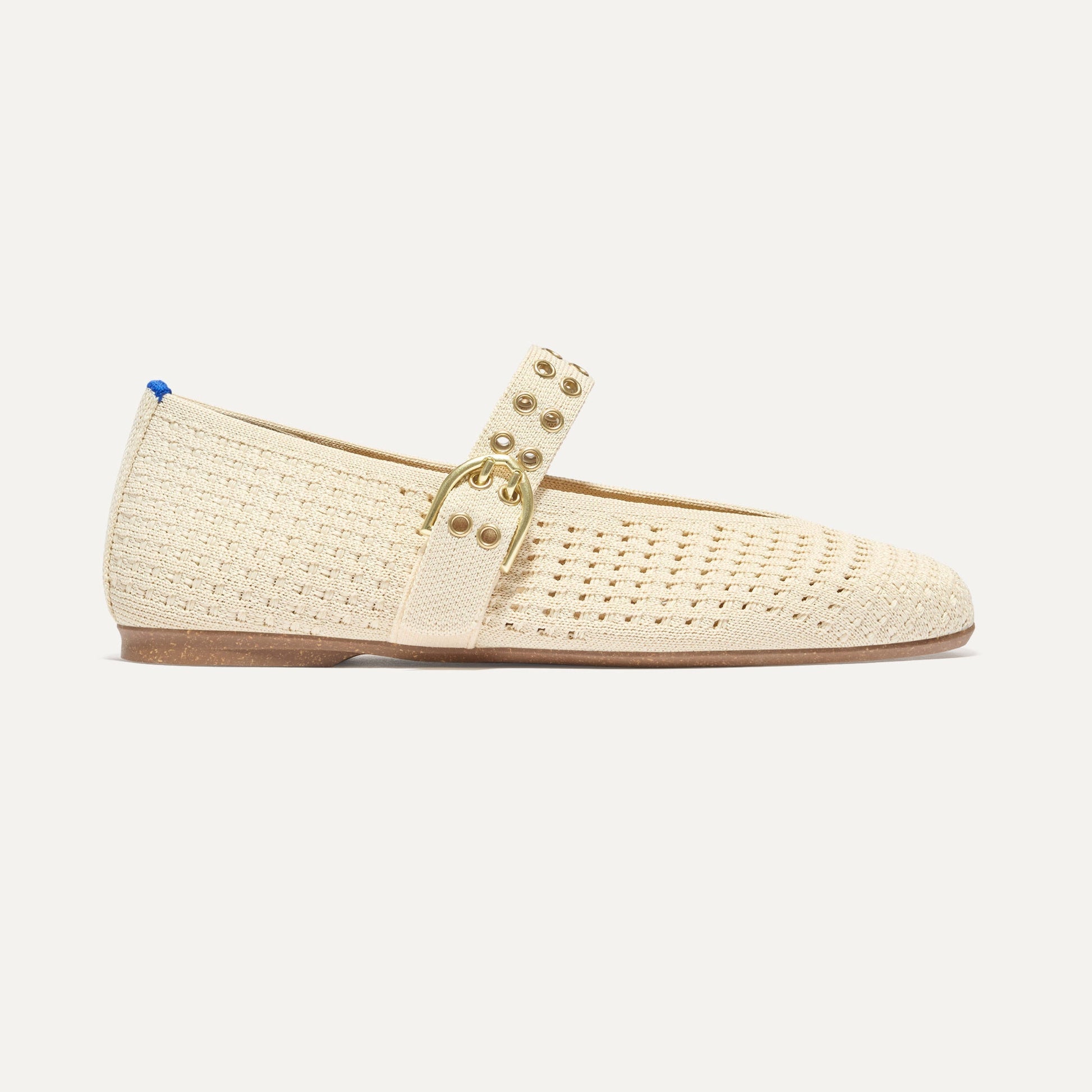 Rothy's The Max Buckle Mary Jane in Off White Mesh