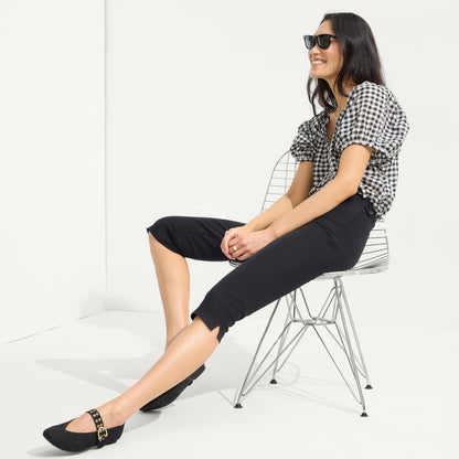 Rothy's The Max Buckle Mary Jane in Black Mesh