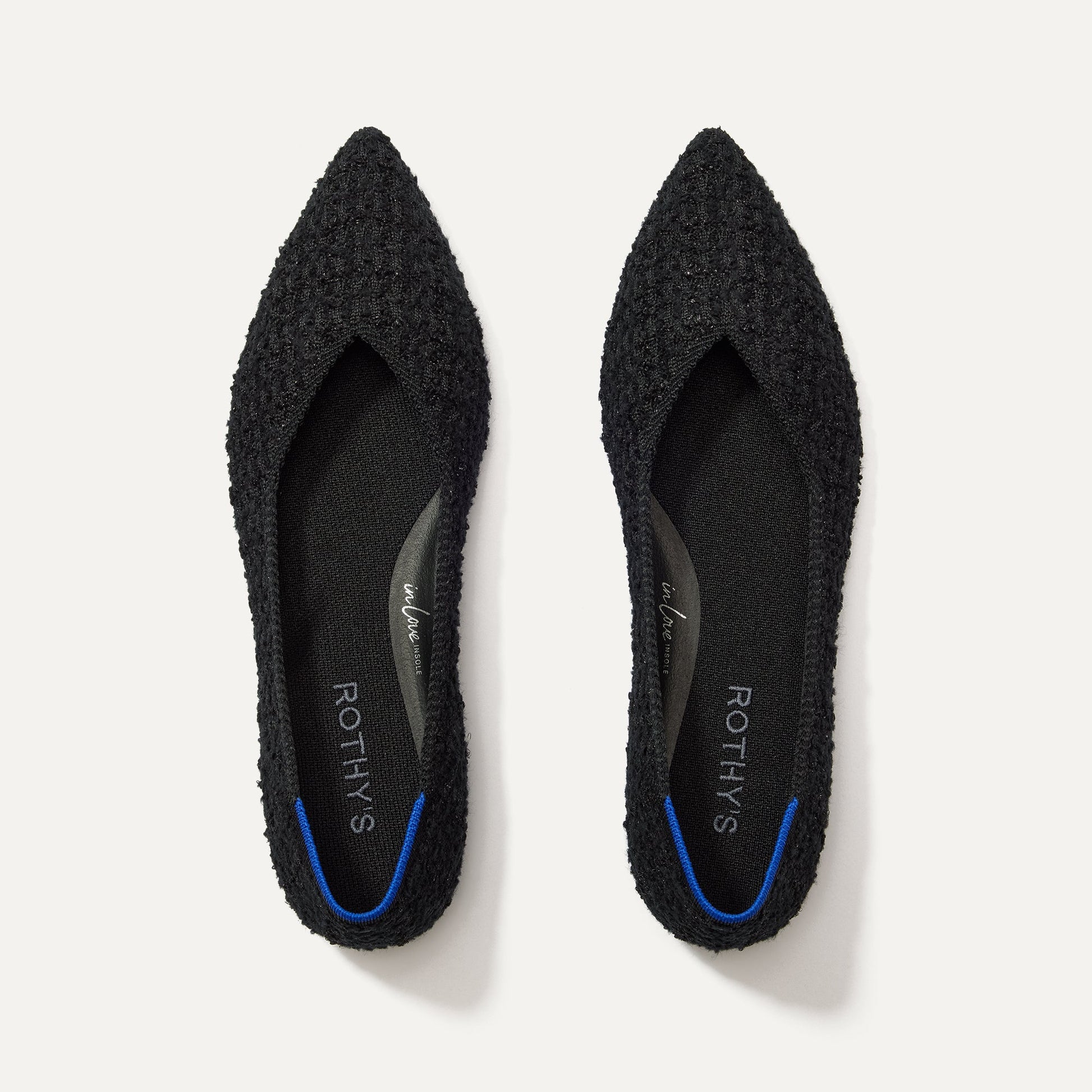 Rothy's The Point II in Black Bouclé