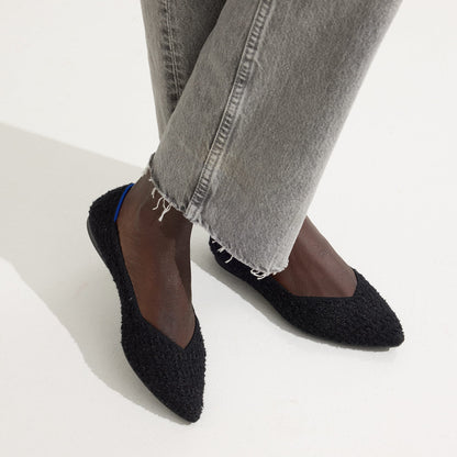 Rothy's The Point II in Black Bouclé