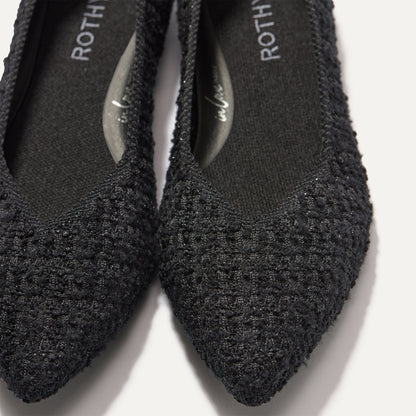 Rothy's The Point II in Black Bouclé