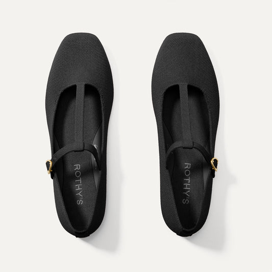Rothy's The T-Strap Mary Jane in Black