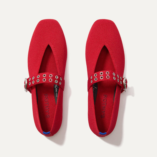 Rothy's The Max Buckle Mary Jane in Cherry