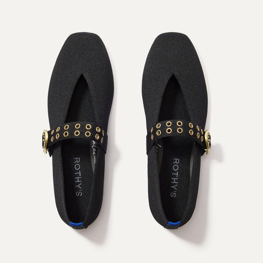 Rothy's The Max Buckle Mary Jane in Black