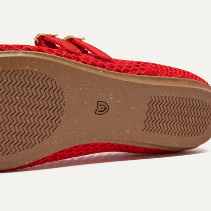Rothy's The Double Buckle Mary Jane in Bright Red Mesh