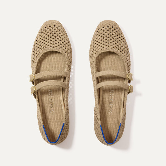 Rothy's The Double Buckle Mary Jane in Dune Mesh