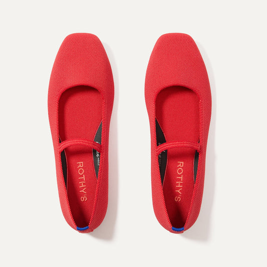 Rothy's The Max Square Mary Jane in Red Hot