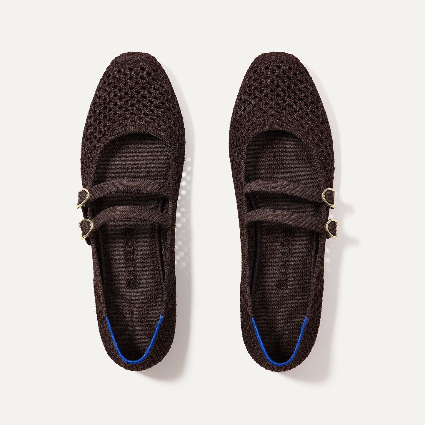 Rothy's The Double Buckle Mary Jane in Chocolate Mesh