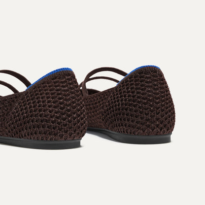 Rothy's The Double Buckle Mary Jane in Chocolate Mesh