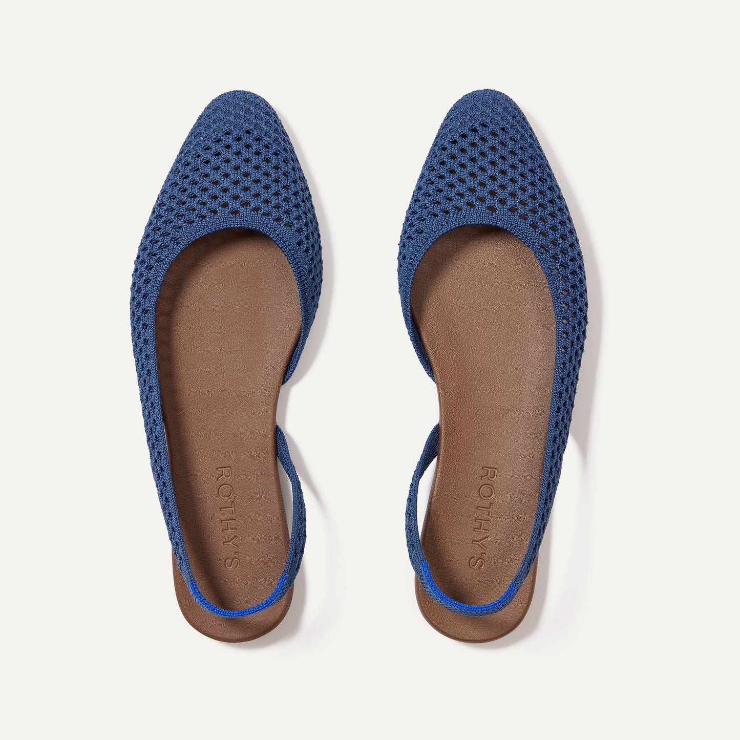 Rothy's The Almond Slingback in Deep Sea Mesh