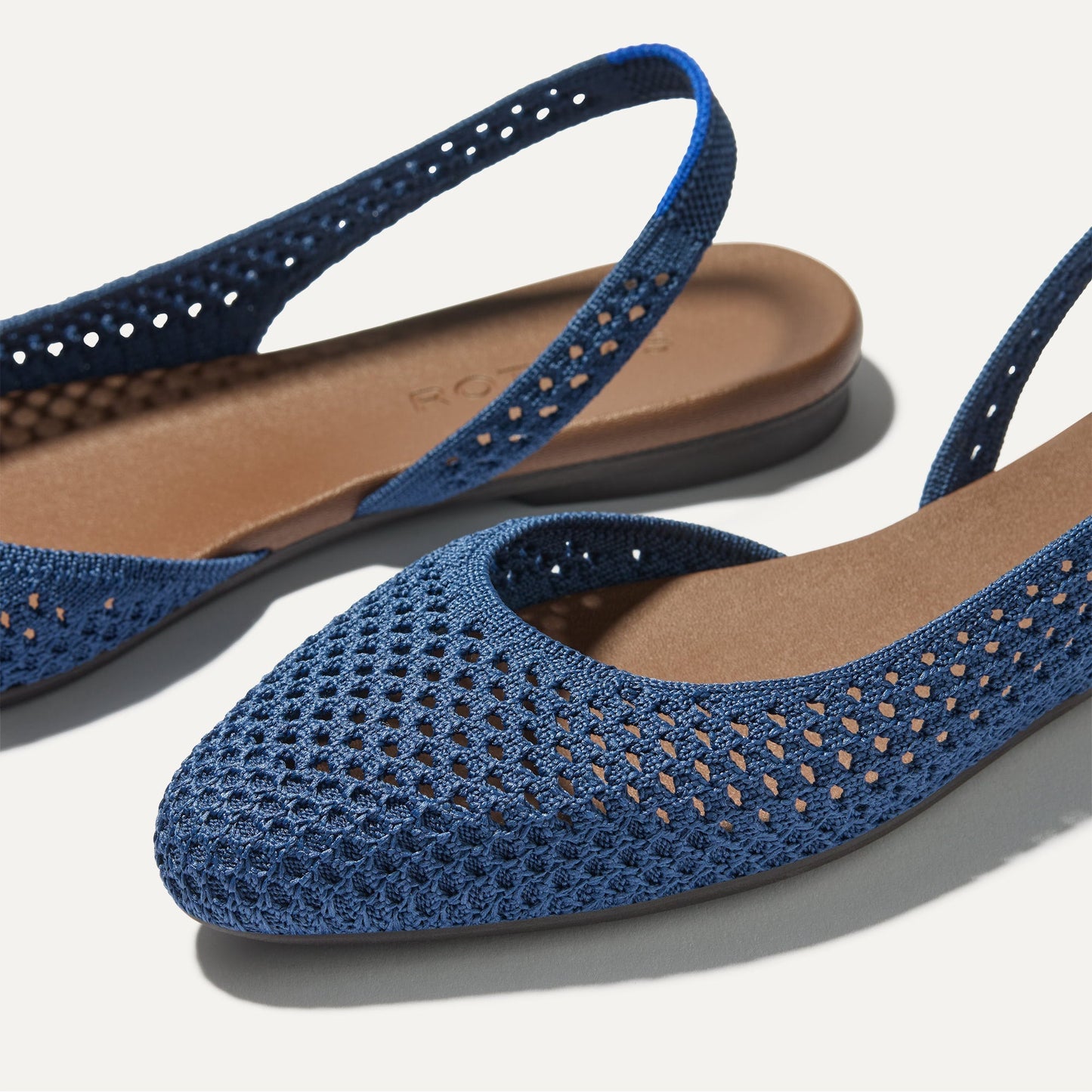 Rothy's The Almond Slingback in Deep Sea Mesh