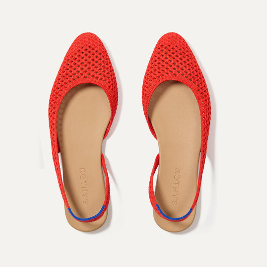 Rothy's The Almond Slingback in Poppy Mesh