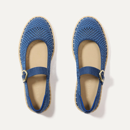 Rothy's The Espadrille Mary Jane in Blue Breeze