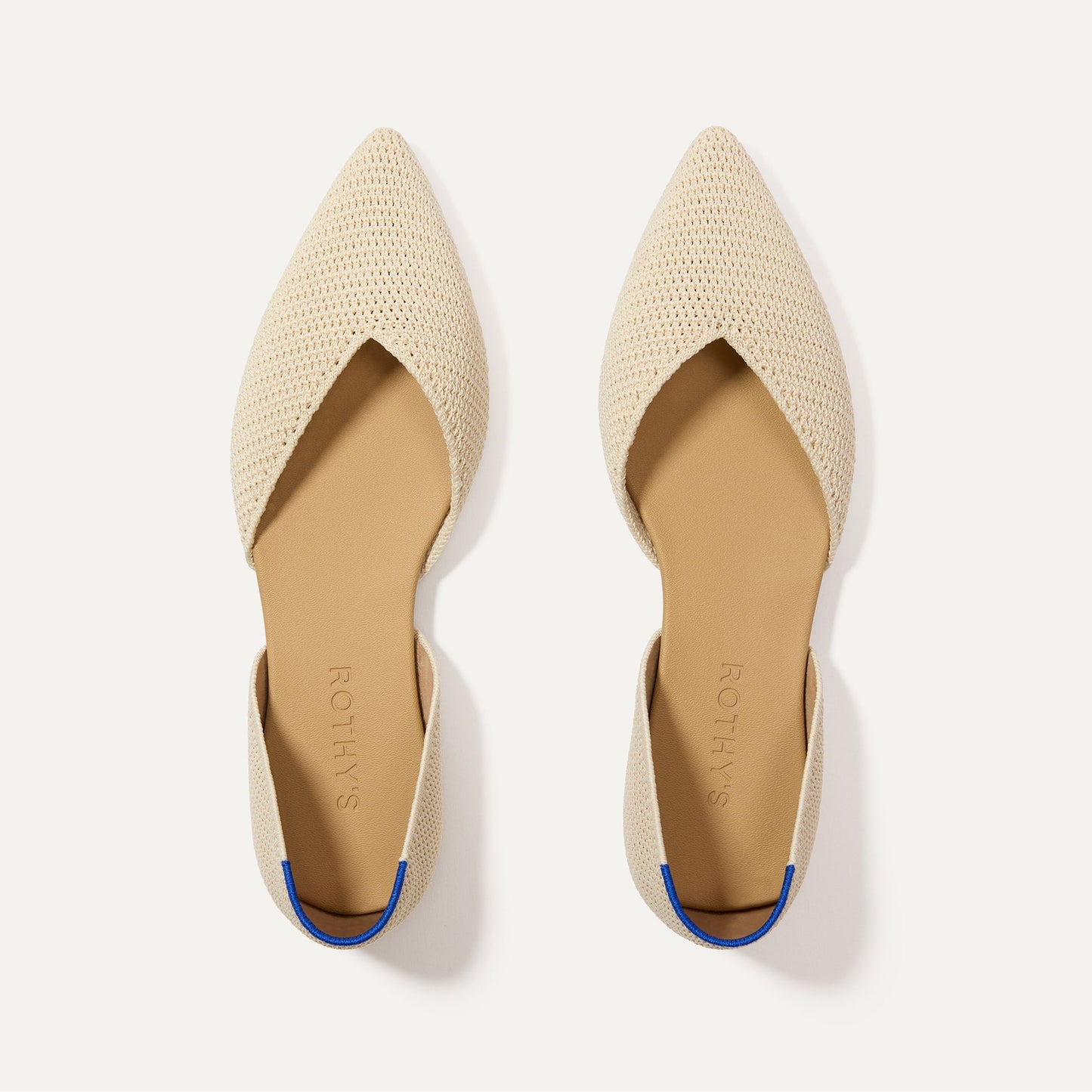 Rothy's The D'Orsay Point in Conch Raffia-Knit